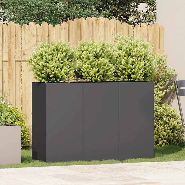 Vidaxl Planter Black 120X40x80 Cm Cold Rolled Steel Planters & Vases