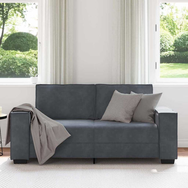 Vidaxl 2 Seater Sofa Dark Grey 180X78x84 Cm Velvet Sofas Armchairs & Couches