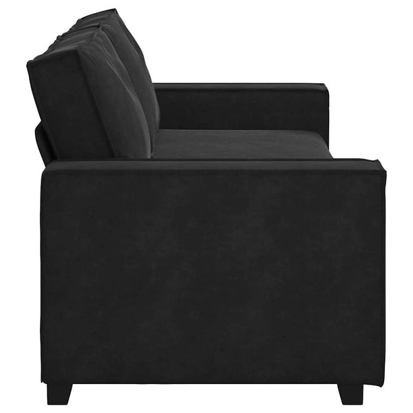 Vidaxl 3 Seater Sofa Black 220X78x84 Cm Velvet Sofas Armchairs & Couches