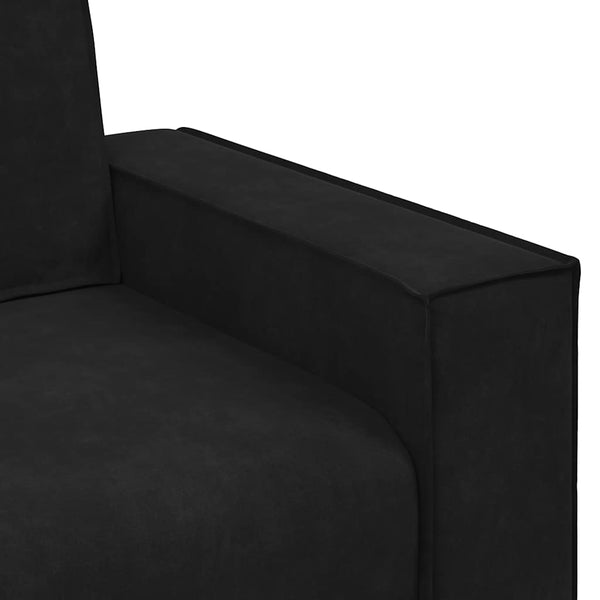 Vidaxl 3 Seater Sofa Black 220X78x84 Cm Velvet Sofas Armchairs & Couches
