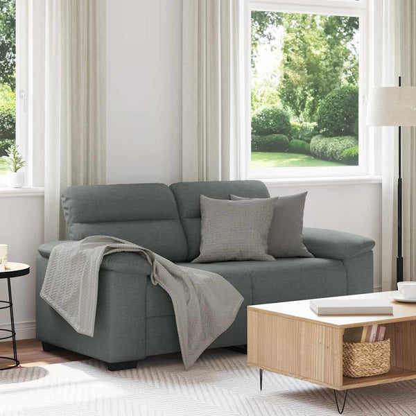 Vidaxl 2 Seater Sofadark Grey 160X81x84 Cm Fabric Sofas Armchairs & Couches