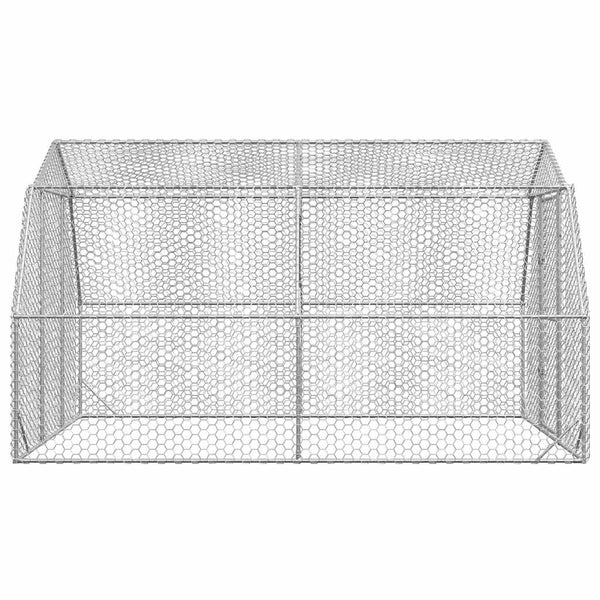 Vidaxl Chicken Run 2.5X4x2.25 M Galvanised Steel Small Animal Cages & Hutches