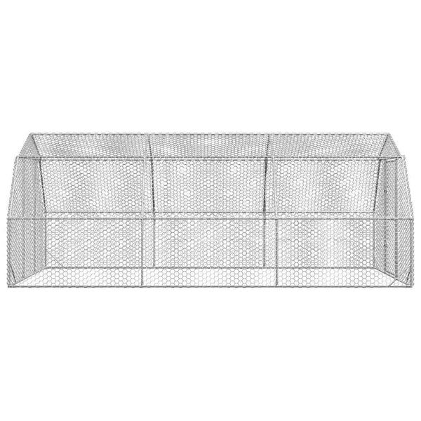 Vidaxl Chicken Run 2.5X6x2.25 M Galvanised Steel Small Animal Cages & Hutches