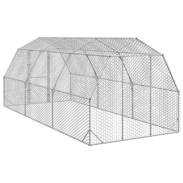 Vidaxl Chicken Run 2.5X6x2.25 M Galvanised Steel Small Animal Cages & Hutches
