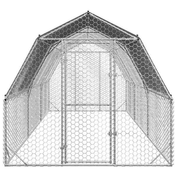 Vidaxl Chicken Run With Roof 2.5X6x2.25 M Galvanised Steel Small Animal Cages & Hutches