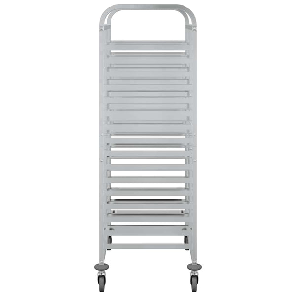 Vidaxl Tray Trolley With 32 Gn Containers 75X55x162.5 Cm Stainless Steel Kitchen Carts