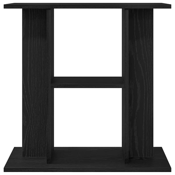Vidaxl Aquarium Stand Black Oak 60X30x60 Cm Engineered Wood Aquariums