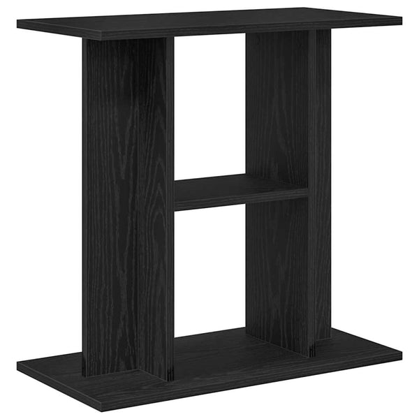 Vidaxl Aquarium Stand Black Oak 60X30x60 Cm Engineered Wood Aquariums