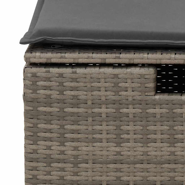 Vidaxl 4 Piece Garden Sofa Set With Cushions Grey Poly Rattan Other Patio & Garden Furniture