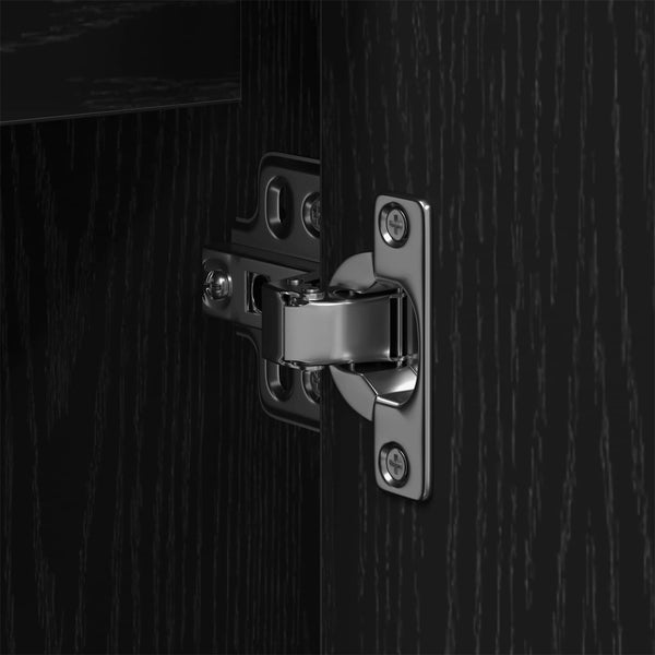 Vidaxl Bathroom Sink Cabinet Black Oak 60 X 30 Cm Engineered Wood Bathroom Cabinets