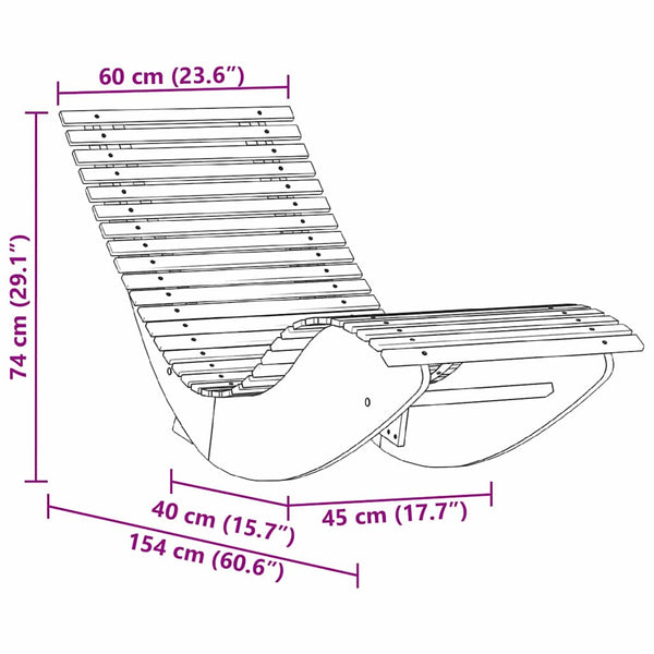 Vidaxl Lounger 2 Pcs Solid Acacia Wood Brown Other Patio & Garden Furniture