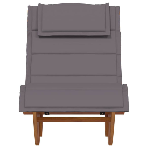 Vidaxl Rocking Sun Lounger With Cushion Solid Wood Acacia Loungers