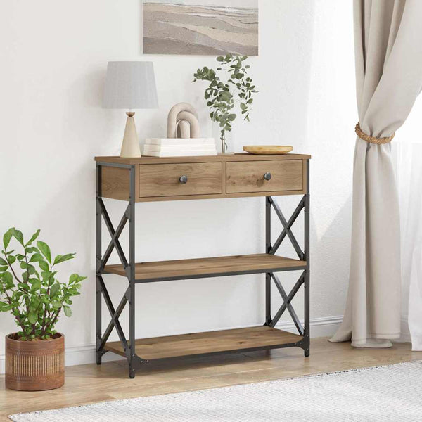 Vidaxl Console Table Artisan Oak 75 X 28 Cm Tables