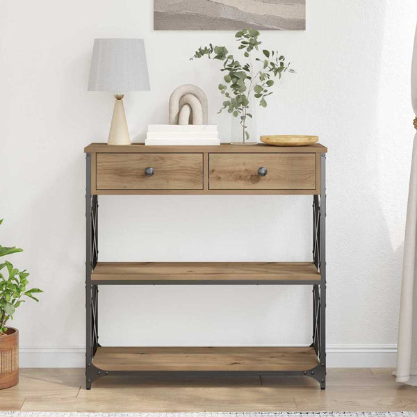 Vidaxl Console Table Artisan Oak 75 X 28 Cm Tables