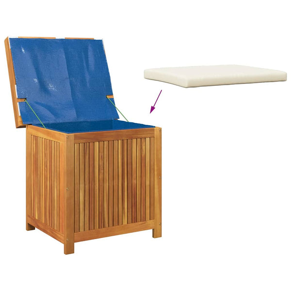 Vidaxl Outdoor Cushion Box 60X50x61 Cm Solid Wood Acacia Storage Deck Boxes