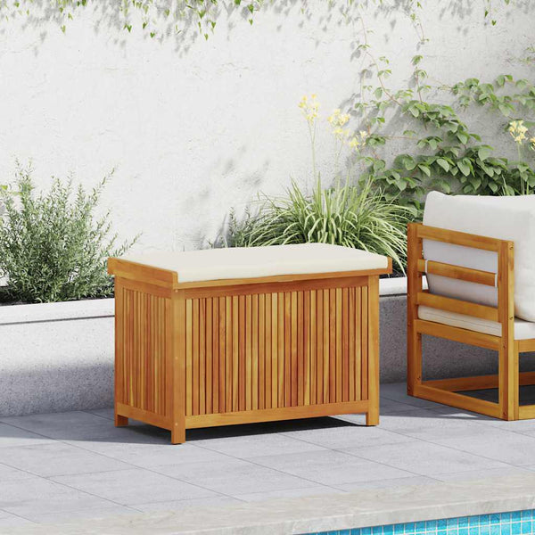 Vidaxl Outdoor Cushion Box 90X50x60.5 Cm Solid Wood Acacia Storage Deck Boxes