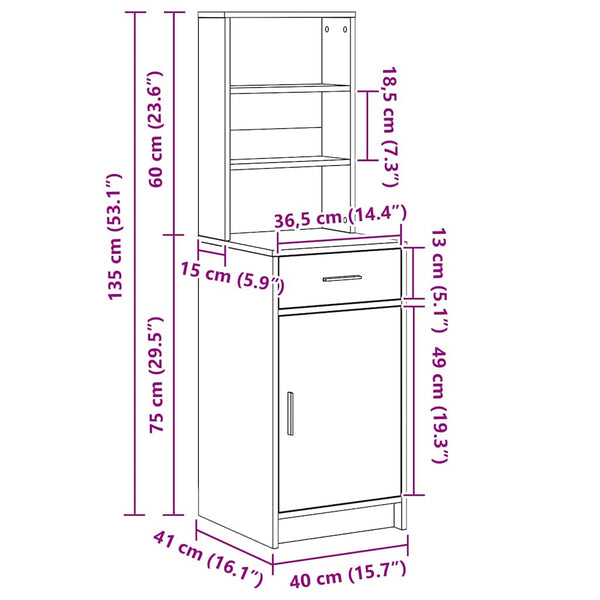 Vidaxl Highboard White 41 X 40 135 Cm Engineered Wood Sideboards & Buffets