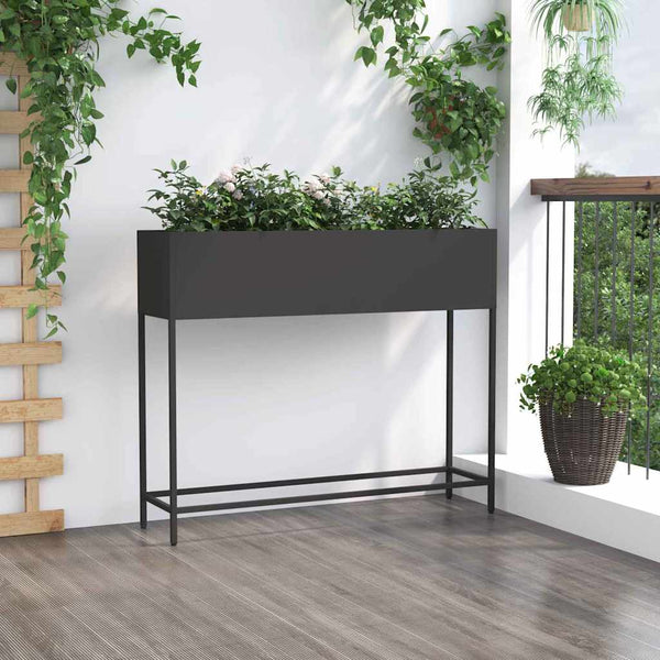 Vidaxl Raised Garden Planter 100 X 26 82 Cm Steel Raised Garden Beds