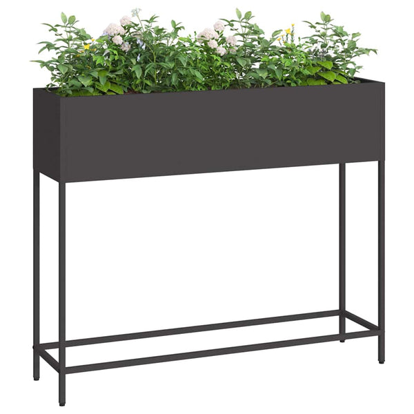 Vidaxl Raised Garden Planter 100 X 26 82 Cm Steel Raised Garden Beds