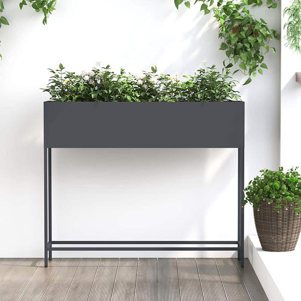 Vidaxl Raised Garden Planter 100 X 26 82 Cm Steel Raised Garden Beds