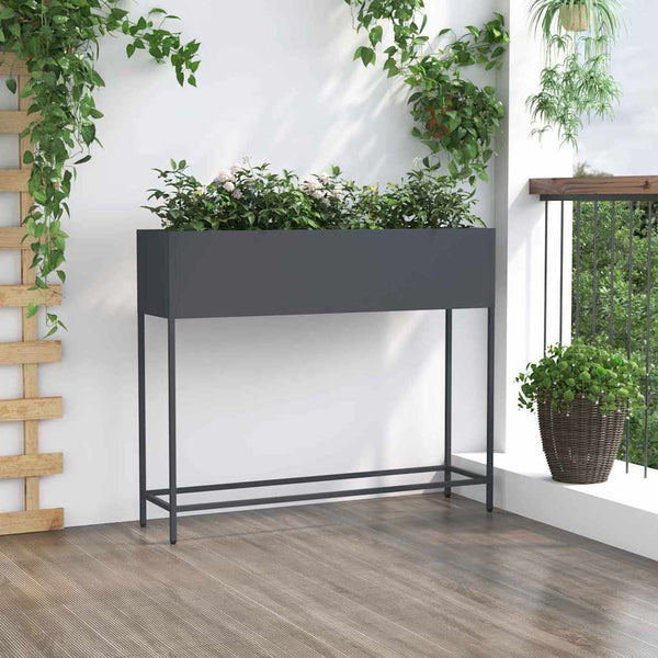 Vidaxl Raised Garden Planter 100 X 26 82 Cm Steel Raised Garden Beds