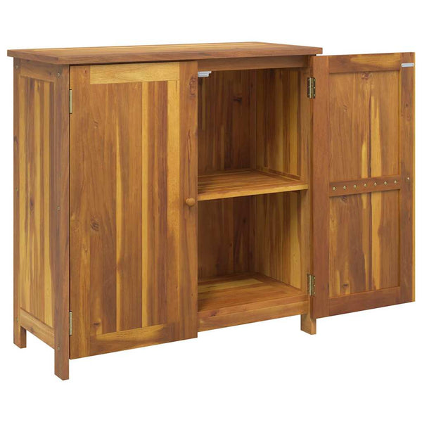 Vidaxl Garden Cabinet With Shelf Door Natural Solid Acacia Wood Cabinets & Cupboards