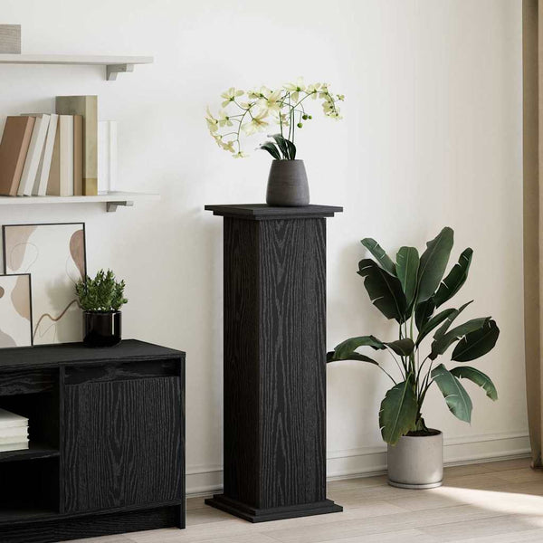 Vidaxl Display Stand Black Oak 31 X 30 90 Cm Engineered Wood Display Stands