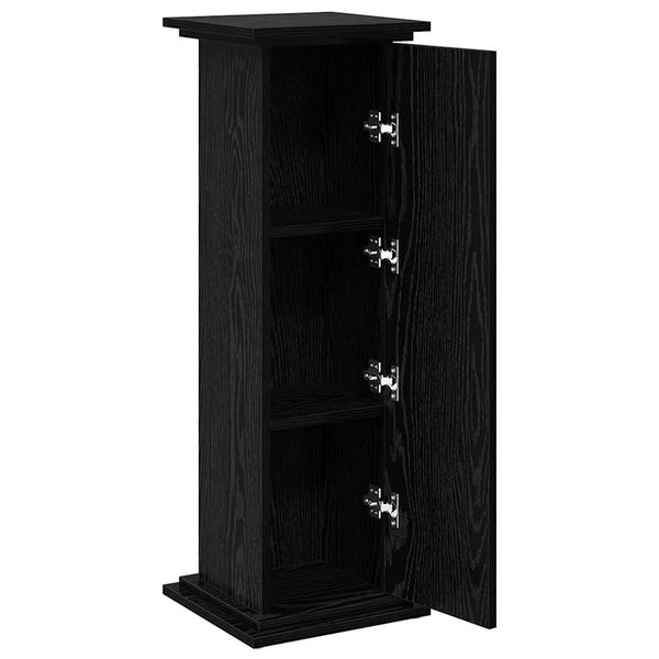 Vidaxl Display Stand Black Oak 31 X 30 90 Cm Engineered Wood Display Stands