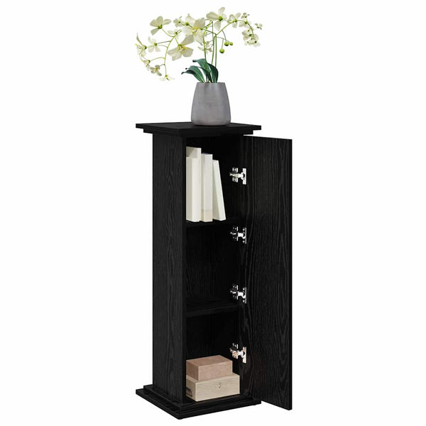 Vidaxl Display Stand Black Oak 31 X 30 90 Cm Engineered Wood Display Stands