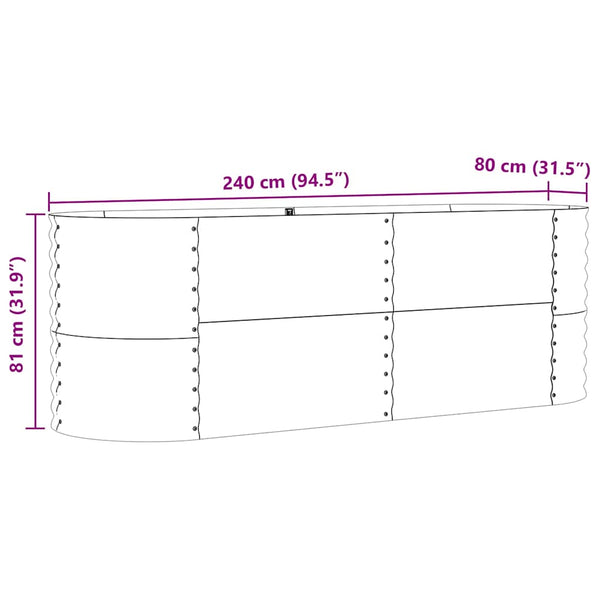 Vidaxl Raise<P>This Modern Raised Bed Is A Top Choice For Anyone Keen On Minimalist Design Providing Sleek And Practical Solution Outdoor Gardening Fa