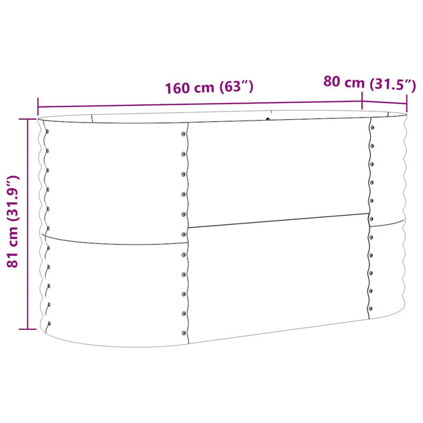 Vidaxl Raise<P>This Modern Raised Bed Is A Top Choice For Anyone Keen On Minimalist Design Providing Sleek And Practical Solution Outdoor Gardening Fa