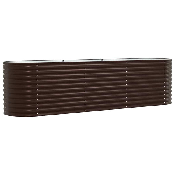 Vidaxl Raised Bed Brown 320 X 80 81 Cm Steel Raised Garden Beds