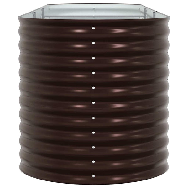 Vidaxl Raised Bed Brown 320 X 80 81 Cm Steel Raised Garden Beds