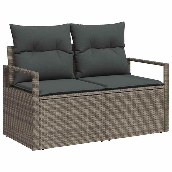 Vidaxl Garden Sofa Set 3 Pcs Grey Poly Rattan Other Patio & Garden Furniture