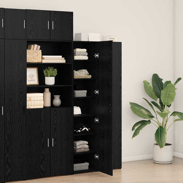 Vidaxl Highboard Black Oak 40 X 425 185 Cm Sideboards & Buffets