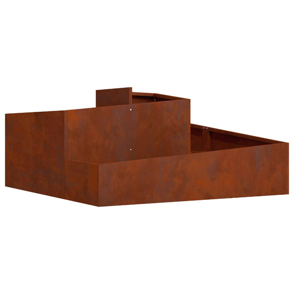 Vidaxl Garden Planter Brown 100 X 50 Cm Weathering Steel Planters & Vases