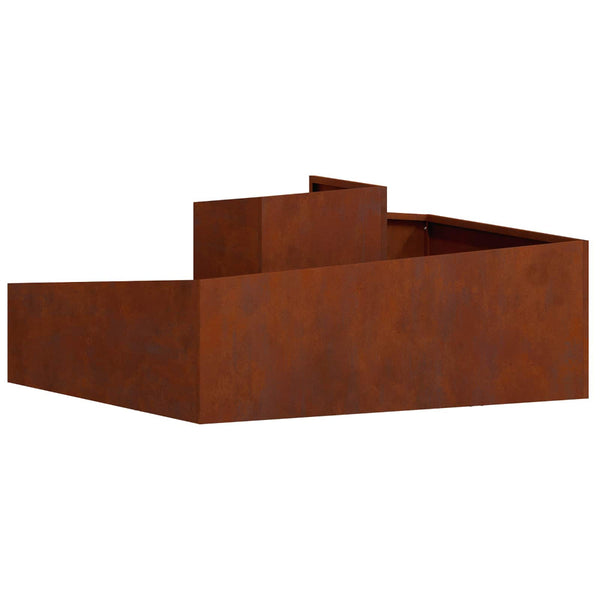 Vidaxl Garden Planter Brown 100 X 50 Cm Weathering Steel Planters & Vases