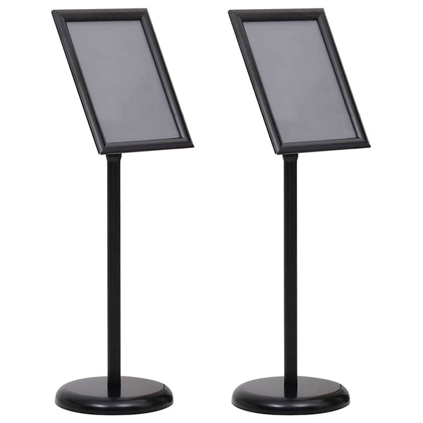 Vidaxl Poster Stands 2 Pcs Black 32.7 X 24 108 Cm Aluminium Restaurant Signs