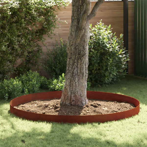 Vidaxl Lawn Edging 4 Pcs 450 X 25 Cm Weathering Steel Rusty Garden Edging & Borders