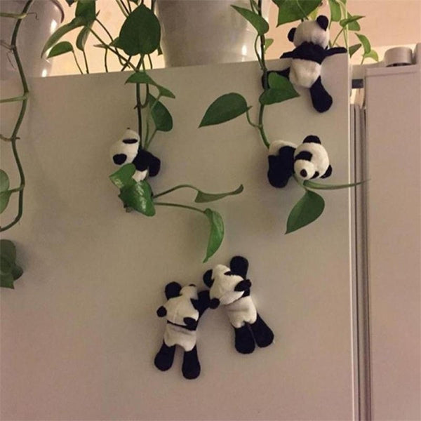 6Pcs / Set Cute Soft Plush Panda Fridge Mag Nets Refrigerator Magnets