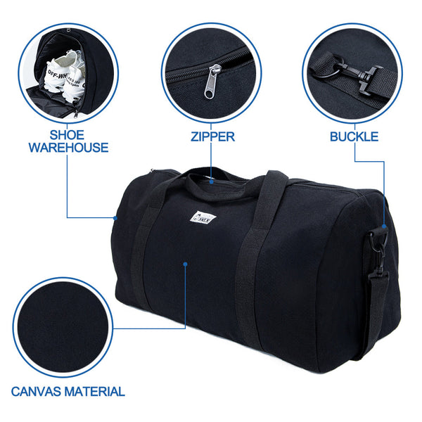Large Capacity Portable Training Gym Bag Black