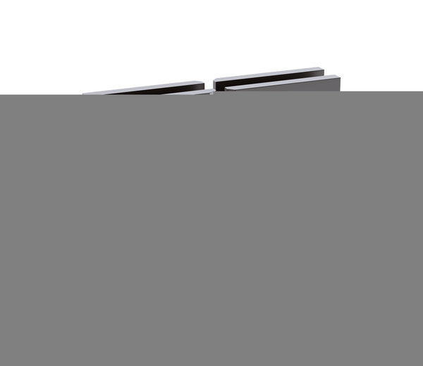 110X90cm Corner Frameless Shower Screen With Gunmetal Brackets And Brass Hinges Square Knob Handle Shower Enclosures