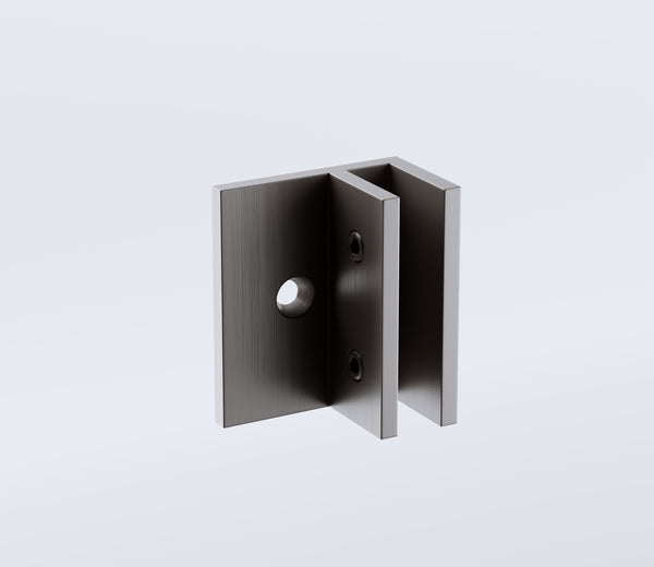 110X110cm Corner Frameless Shower Screen With Gunmetal Brackets And Brass Hinges Square Knob Handle Shower Enclosures