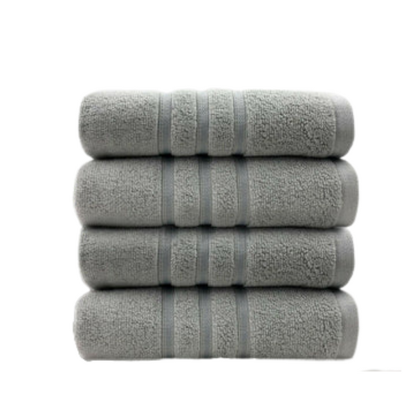 Amor Classic Dobby Stripe Super Soft Premium Cotton Face Washer 4 Pcs 650Gsm Towels & Washcloths