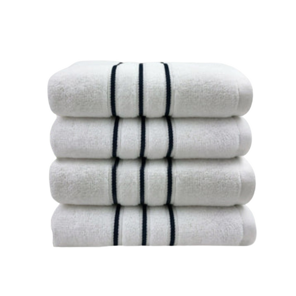 Amor Classic Dobby Stripe Super Soft Premium Cotton Face Washer 4 Pcs 650Gsm