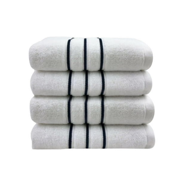Amor Classic Dobby Stripe Super Soft Premium Cotton Face Washer 4 Pcs 650Gsm Towels & Washcloths
