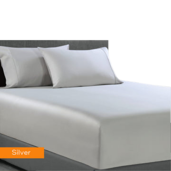 400 Thread Count Bamboo Cotton 1 Fitted Sheet With 2 Pillowcases Mega King Sheets