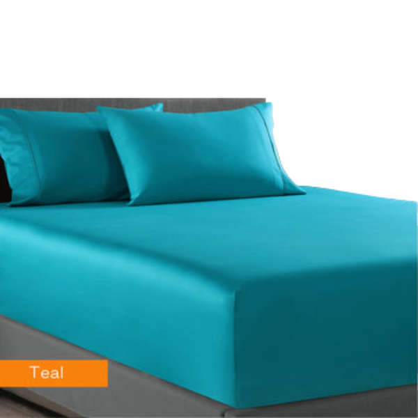 400 Thread Count Bamboo Cotton 1 Fitted Sheet With 2 Pillowcases Single Sheets