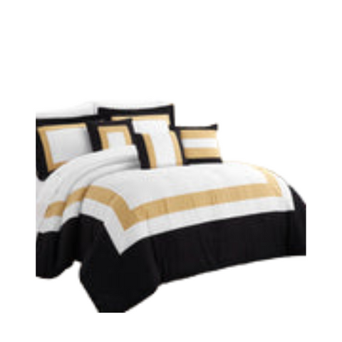10 Piece Comforter And Sheets Set King Gold