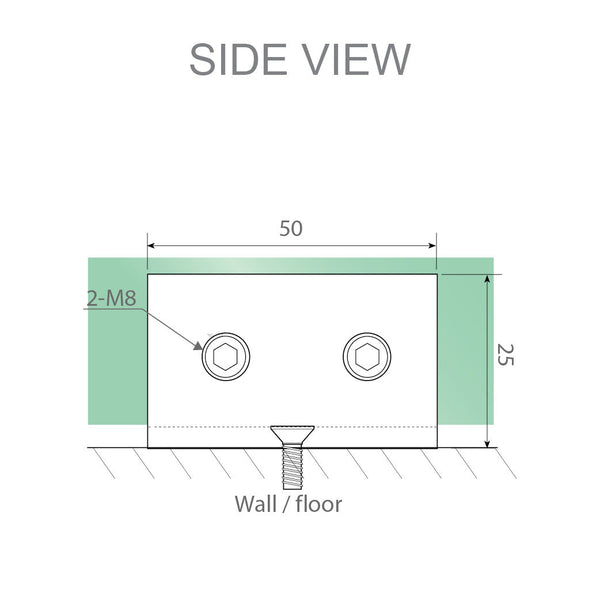 120X100cm Corner Frameless Shower Screen With Gunmetal Brackets And Brass Hinges Square Knob Handle Shower Enclosures
